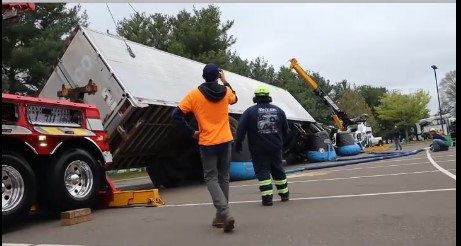 semi towing tractor trailer towing near me